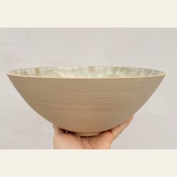 Stor salatsk�l i gr�beige